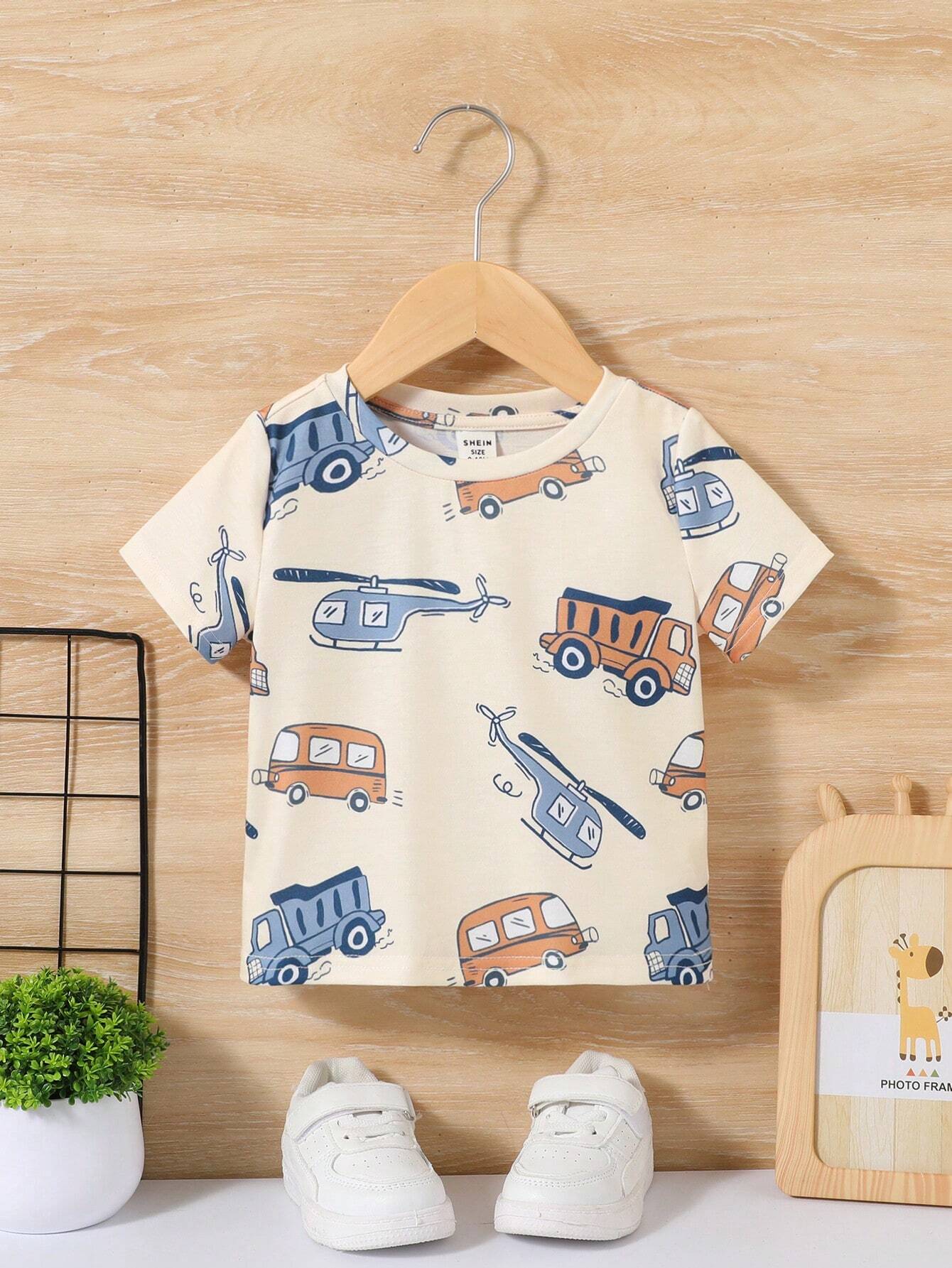  | SHEIN Baby Boy Casual & Comfortable Car Pattern Top | Dress | Shein | OneHub
