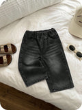 SHEIN Baby Boy Pocket Elastic Waist Casual Everyday Wear Wide Leg Jeans