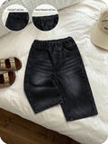 SHEIN Baby Boy Pocket Elastic Waist Casual Everyday Wear Wide Leg Jeans