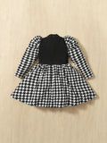  | SHEIN Baby Girl Houndstooth Puff Sleeve Dress | Dress | Shein | OneHub