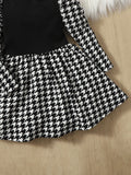 | SHEIN Baby Girl Houndstooth Puff Sleeve Dress | Dress | Shein | OneHub