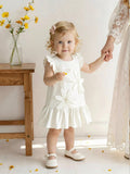 | SHEIN Baby Girls' Summer Cap Sleeve Dress, Ruffled Collar Adds Soft & Cute Vibe | Dress | Shein | OneHub
