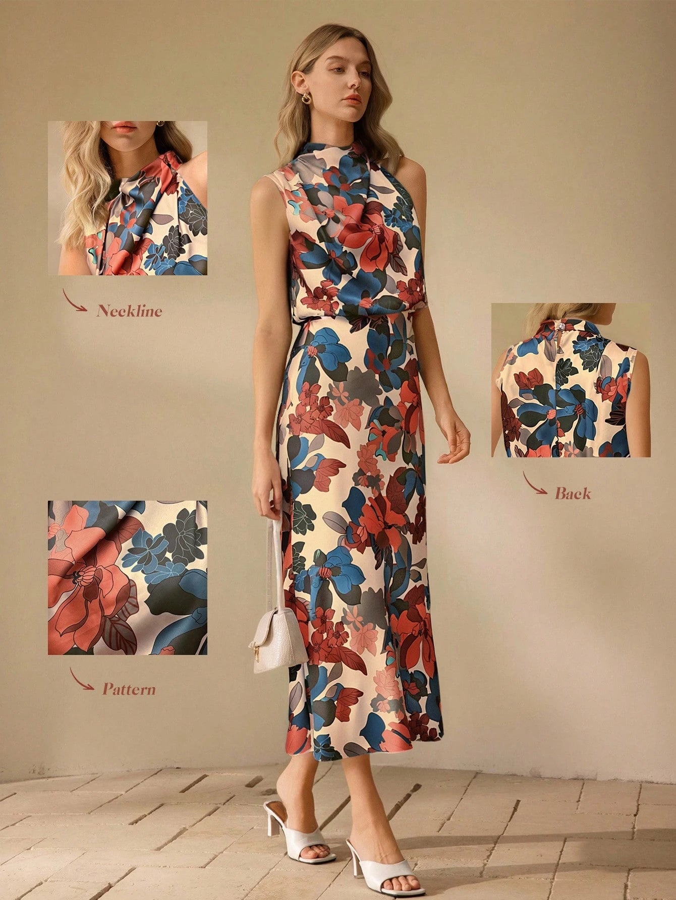  | SHEIN Clasi Women's Elegant Floral Midi Dress | Dress | Shein | OneHub