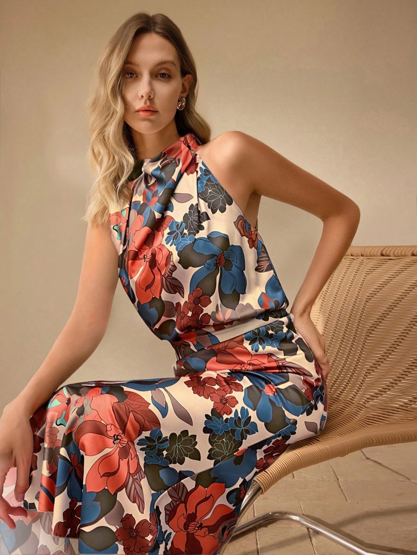  | SHEIN Clasi Women's Elegant Floral Midi Dress | Dress | Shein | OneHub