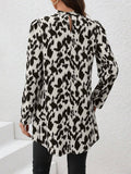  | SHEIN Clasi Women's Full Print Stand Collar Asymmetrical Hem Shirt | Dress | Shein | OneHub