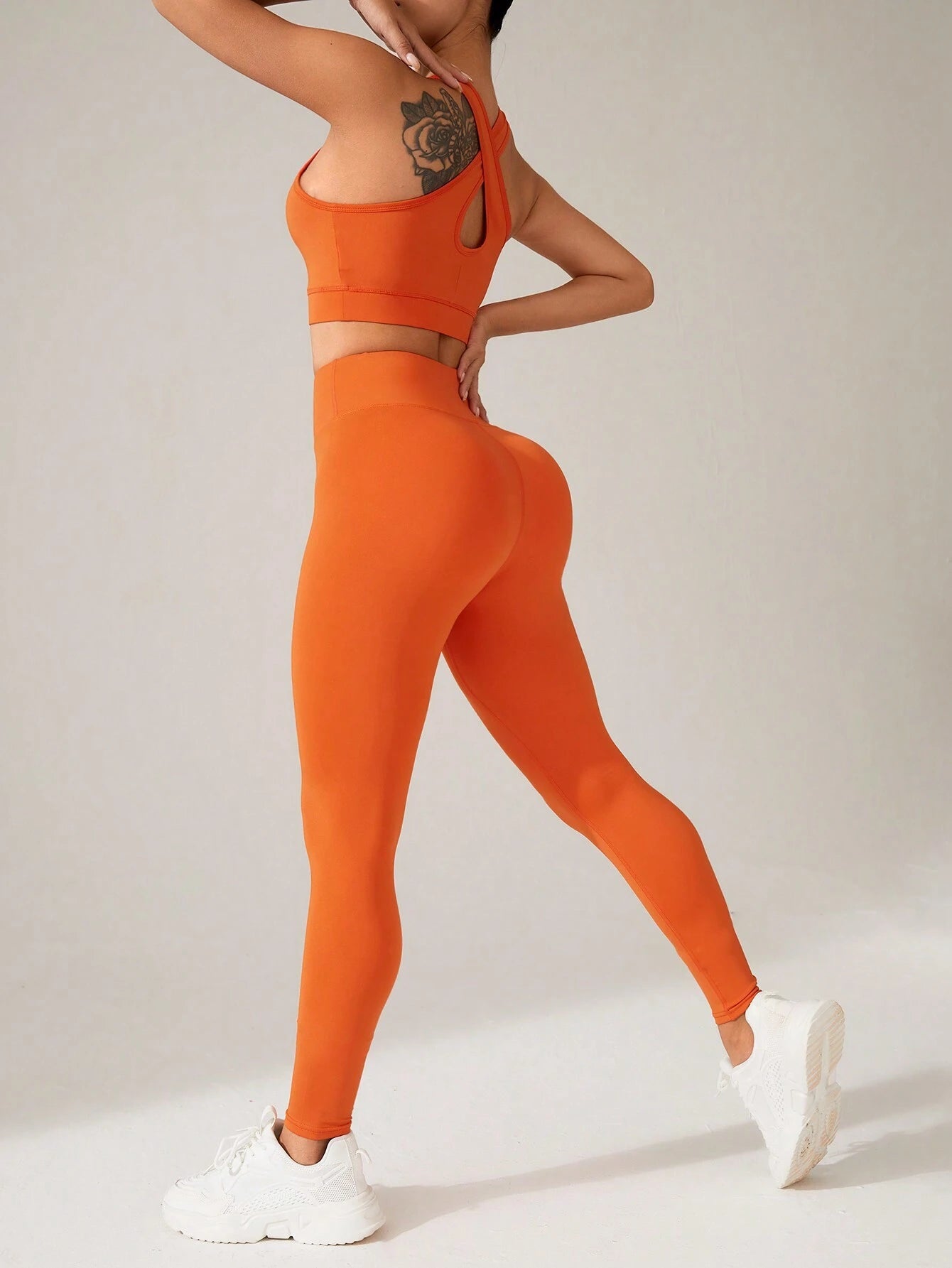  | SHEIN Daily&Casual Women's Cross-Back Crop Top And Pants Sportswear Set | Leggings | Shein | OneHub