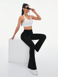  | SHEIN Daily&Casual Women's Solid Color Flare Activewear Pants | Sports Leggings | Shein | OneHub