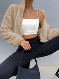 SHEIN Drop Shoulder Zip Up Jacket Fall Winter Cloth For Women