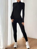  | SHEIN EZwear Black Two Piece Set Sportswear Zip Up Jacket & Leggings | Leggings | Shein | OneHub