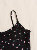  | SHEIN EZwear Ditsy Floral Lettuce Trim Cami Top | Tee | Shein | OneHub