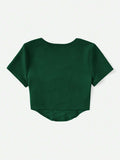  | SHEIN EZwear Scoop Neck Seam Front Tee | Tee | Shein | OneHub