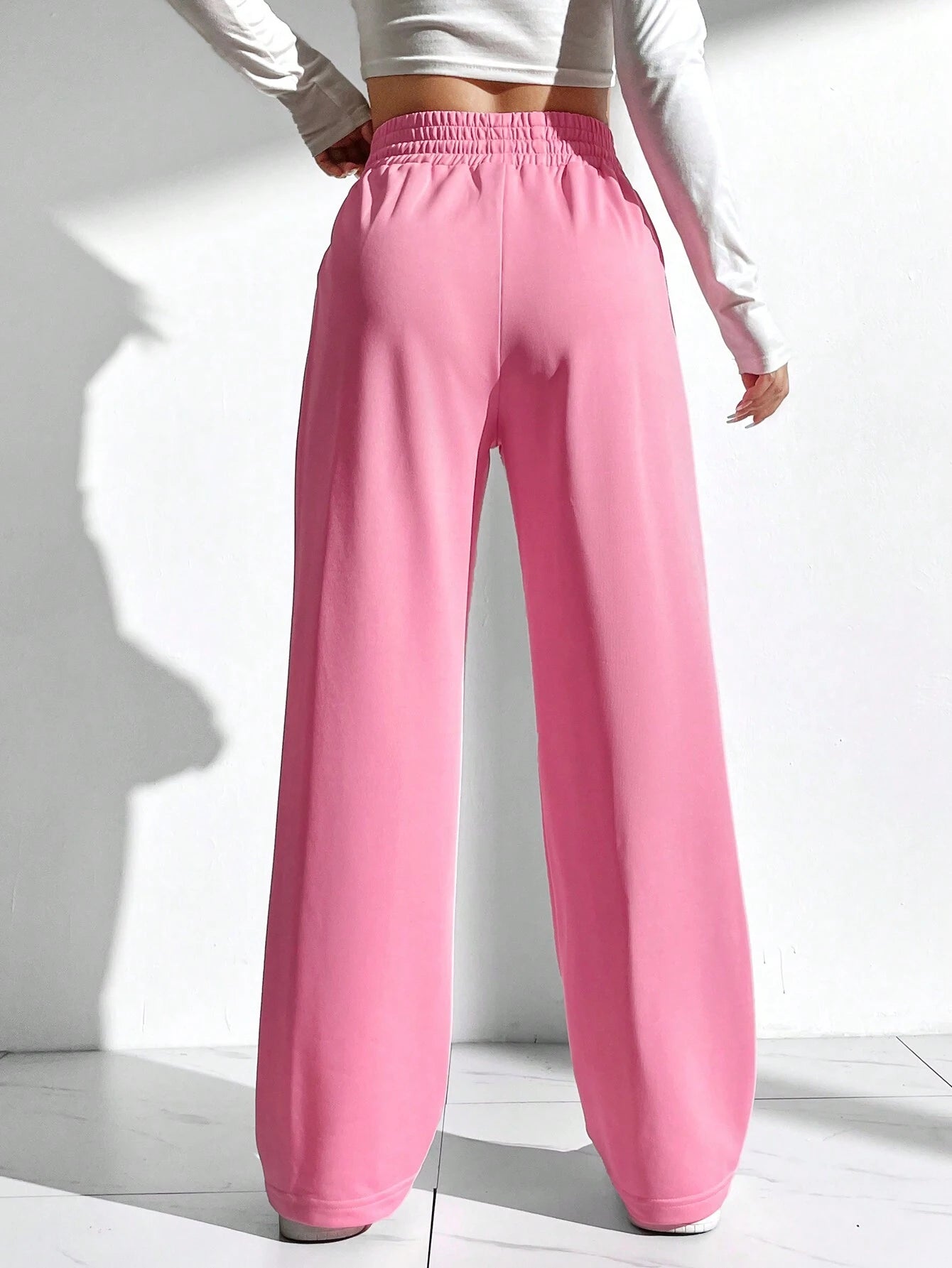  | SHEIN EZwear Solid Color Drawstring Waist Sweatpants | Pants | Shein | OneHub