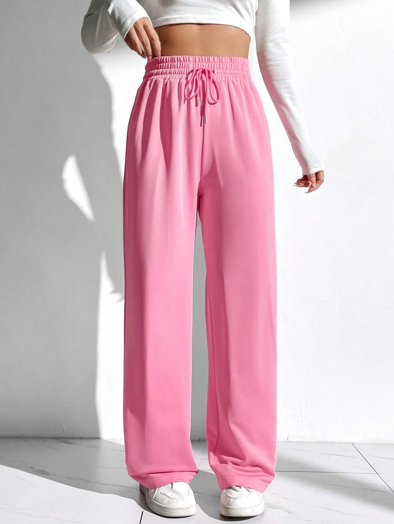  | SHEIN EZwear Solid Color Drawstring Waist Sweatpants | Pants | Shein | OneHub