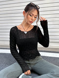  | SHEIN EZwear Solid Lettuce Trim Mesh Top Without Cami Top | Top | Shein | OneHub