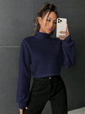  | SHEIN EZwear Stand Collar Ribbed Knit Women'S T-Shirt | T-shirt | Shein | OneHub