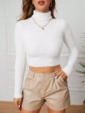  | SHEIN EZwear Women's Turtleneck Cropped Sweater | Sweater | Shein | OneHub