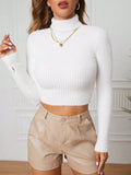  | SHEIN EZwear Women's Turtleneck Cropped Sweater | Sweater | Shein | OneHub