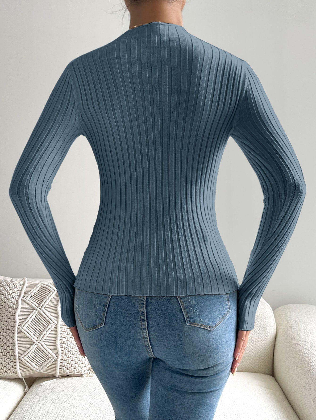  | SHEIN Essnce Cable Knit Mock Neck Sweater | Sweater | Shein | OneHub