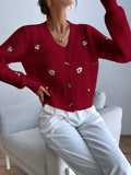  | SHEIN Essnce Floral Embroidery Cardigan & Knit Top | Sweater | Shein | OneHub