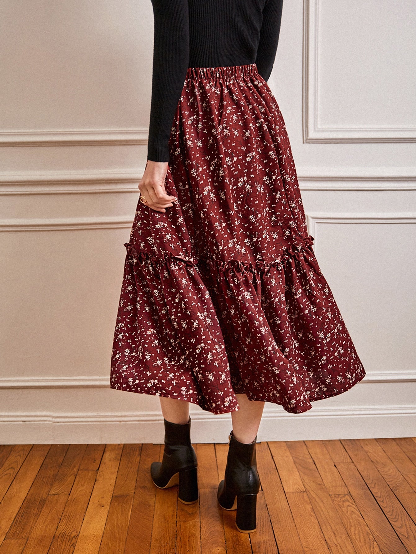  | SHEIN Frenchy Ditsy Floral Frill A-line Skirt | Skirt | Shein | OneHub