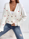  | SHEIN Frenchy Heart Embroidery Button Front Cardigan | Sweater | Shein | OneHub