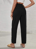  | SHEIN Frenchy High Waist Tie Front Tapered Pants | Pants | Shein | OneHub