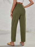 | SHEIN Frenchy High Waist Tie Front Tapered Pants | Pants | Shein | OneHub