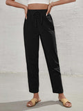  | SHEIN Frenchy High Waist Tie Front Tapered Pants | Pants | Shein | OneHub