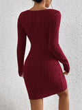  | SHEIN Frenchy Solid Ribbed Knit Bodycon Dress | Dress | Shein | OneHub