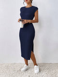 | SHEIN Frenchy Summer Leisure Side Split Slim Bodycon Dress | Dress | Shein | OneHub