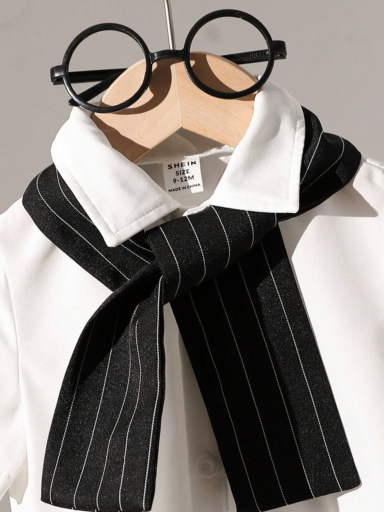  | SHEIN Genkimix Kids Baby Boys Striped Print Shirt & Shorts & Shawl | Dress | Shein | OneHub