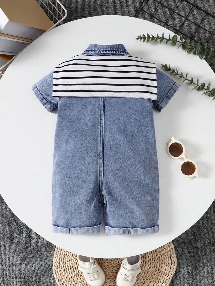  | SHEIN Genkimix Kids Fashionable Loose-Fit All-In-One Shorts For Baby Boys, Casual Style | Dress | Shein | OneHub