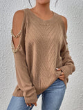  | SHEIN LUNE Cold Shoulder Chain Detail Sweater | Sweater | Shein | OneHub