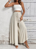  | SHEIN LUNE Paperbag Waist Knot Front Wide Leg Pants | Pants | Shein | OneHub