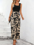  | SHEIN LUNE Solid Tank Top & Floral Print Wide Leg Pants | Top and Pant Set | Shein | OneHub