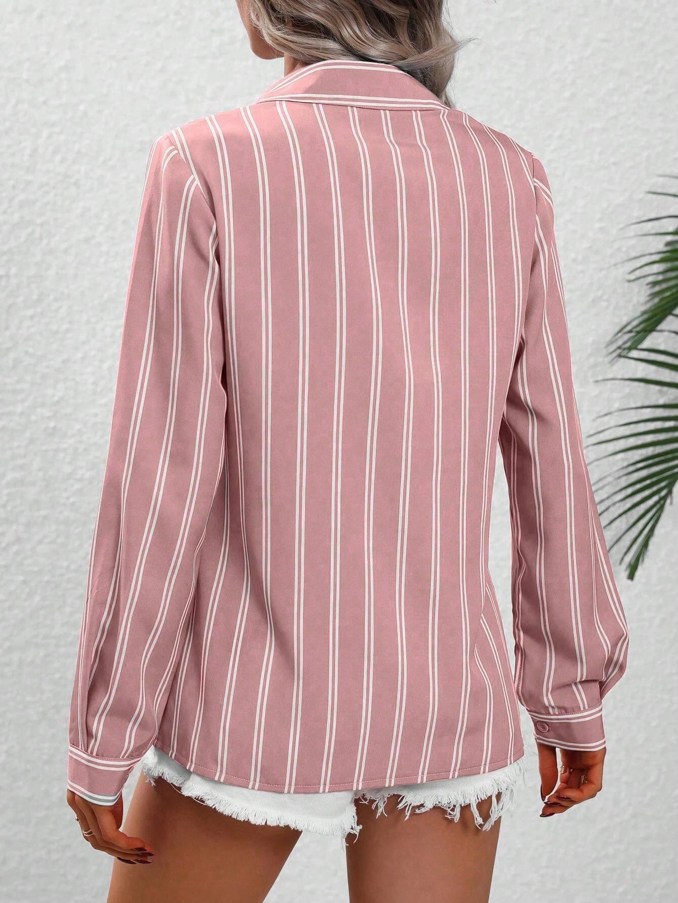  | SHEIN LUNE Striped Print Button Front Shirt | Shirt | Shein | OneHub