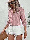  | SHEIN LUNE Striped Print Button Front Shirt | Shirt | Shein | OneHub