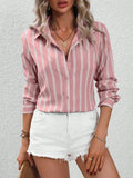  | SHEIN LUNE Striped Print Button Front Shirt | Shirt | Shein | OneHub