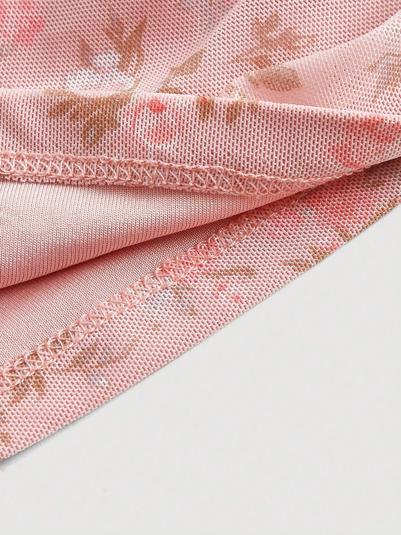  | SHEIN MOD Allover Floral Print Ruched Wide Straps Top | Tee | Shein | OneHub