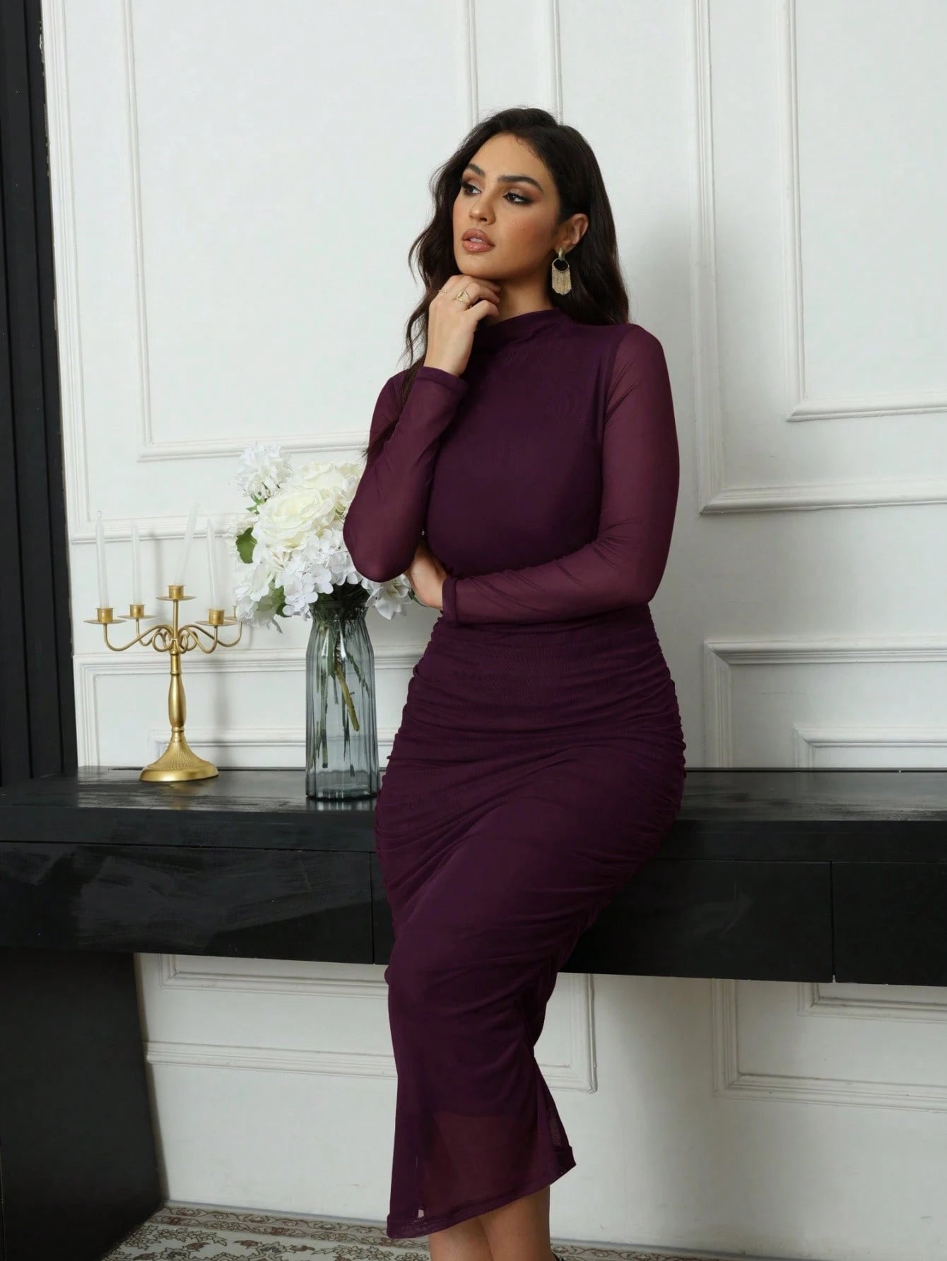  | SHEIN Modely 1pc Casual Minimalist Mesh Dress | Dress | Shein | OneHub