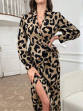  | SHEIN Modely Fashionable Leopard Print Wraparound Dress With Tie For Spring And Summer | Dress | Shein | OneHub
