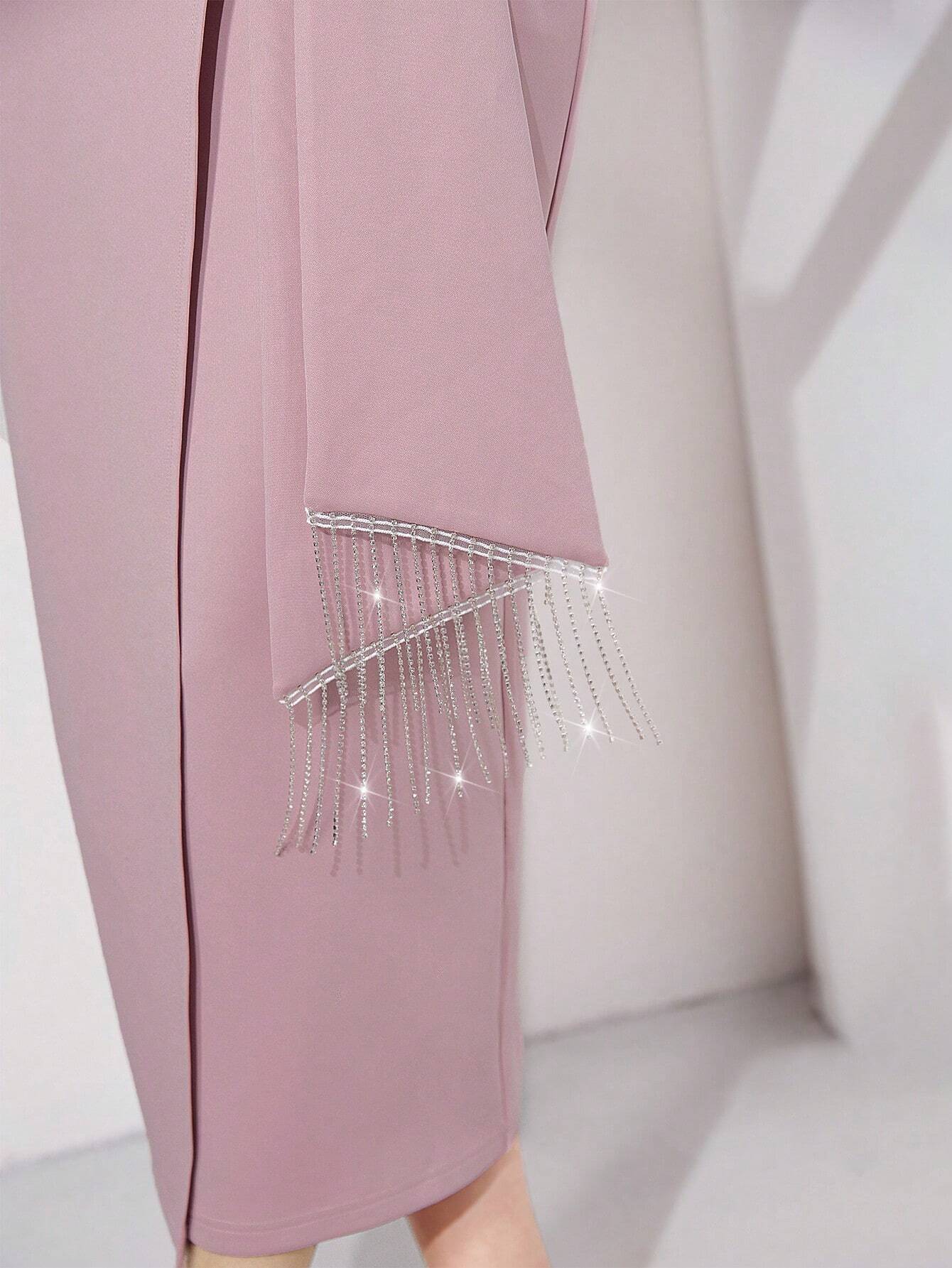  | SHEIN Modely Puff Sleeve Draped Side Wrap Hem Dress | Dress | Shein | OneHub