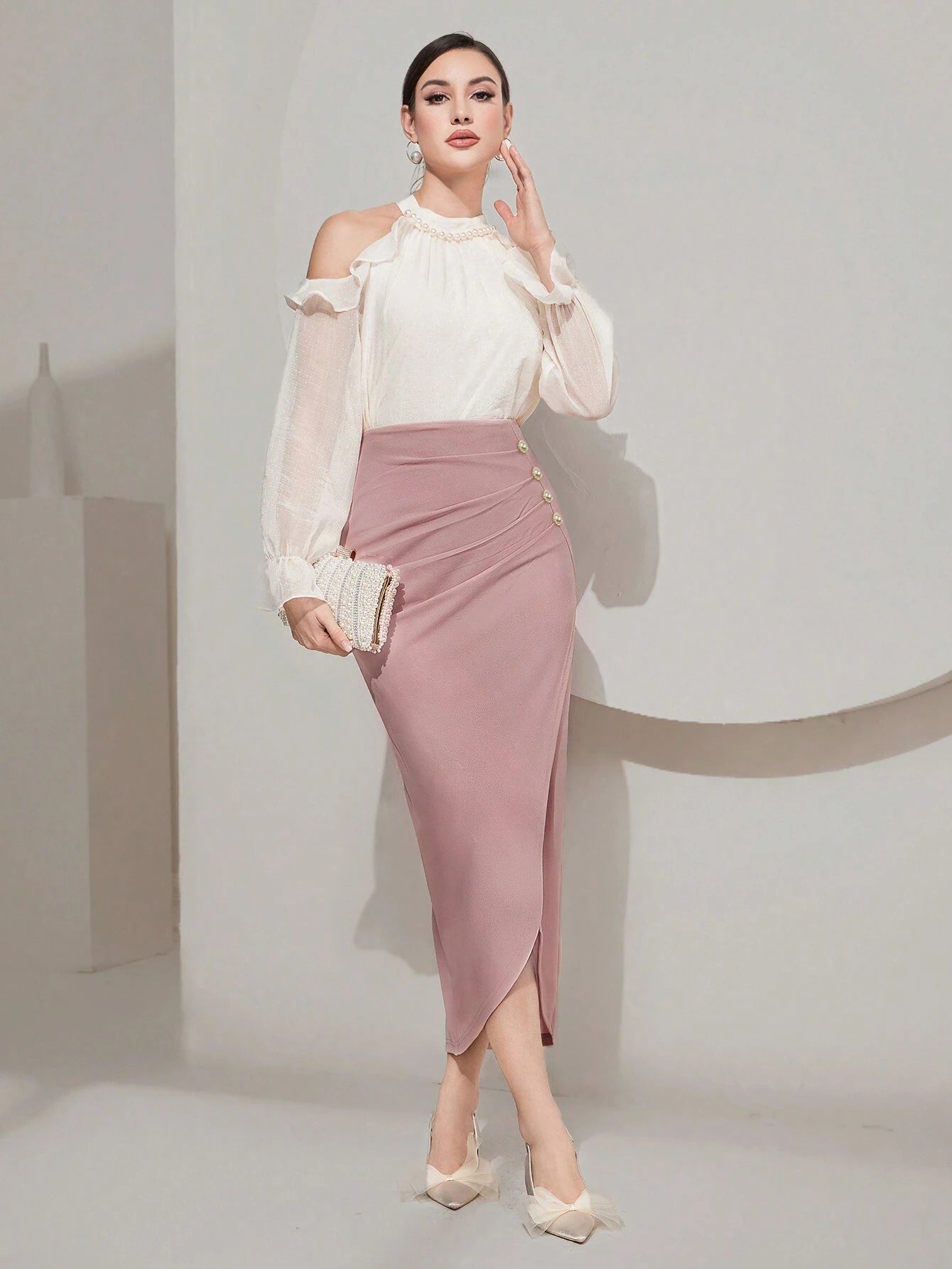  | SHEIN Modely Women's Elegant Wrap Design Skirt | Skirt | Shein | OneHub