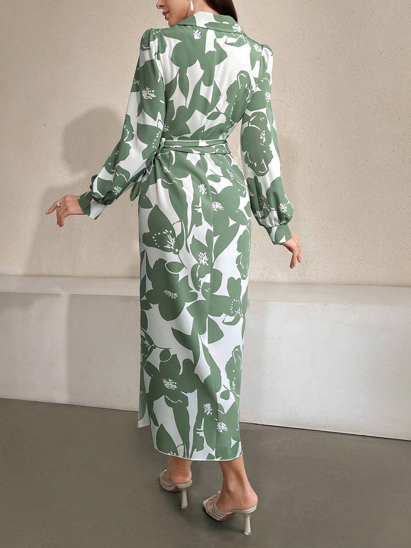  | SHEIN Mulvari Floral Printed V-Neck Wrap Style Fitted Dress | Dress | Shein | OneHub