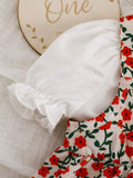  | SHEIN Newborn Baby Girl Cute Sweet Ruffle Sleeve Solid Color Top & Floral Suspender Skirt 2pcs Set, Suitable For Summer | Dress | Shein | OneHub