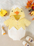  | SHEIN Persoplay Kids New Arrival 2024 Comfortable And Cute Baby Boys' Chick Shaped Hooded Bodysuit | Dress | Shein | OneHub