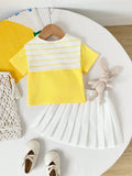 SHEIN Playful Pals 3pcs/Set Toddler Infant Baby Girls' Summer Casual T-Shirt