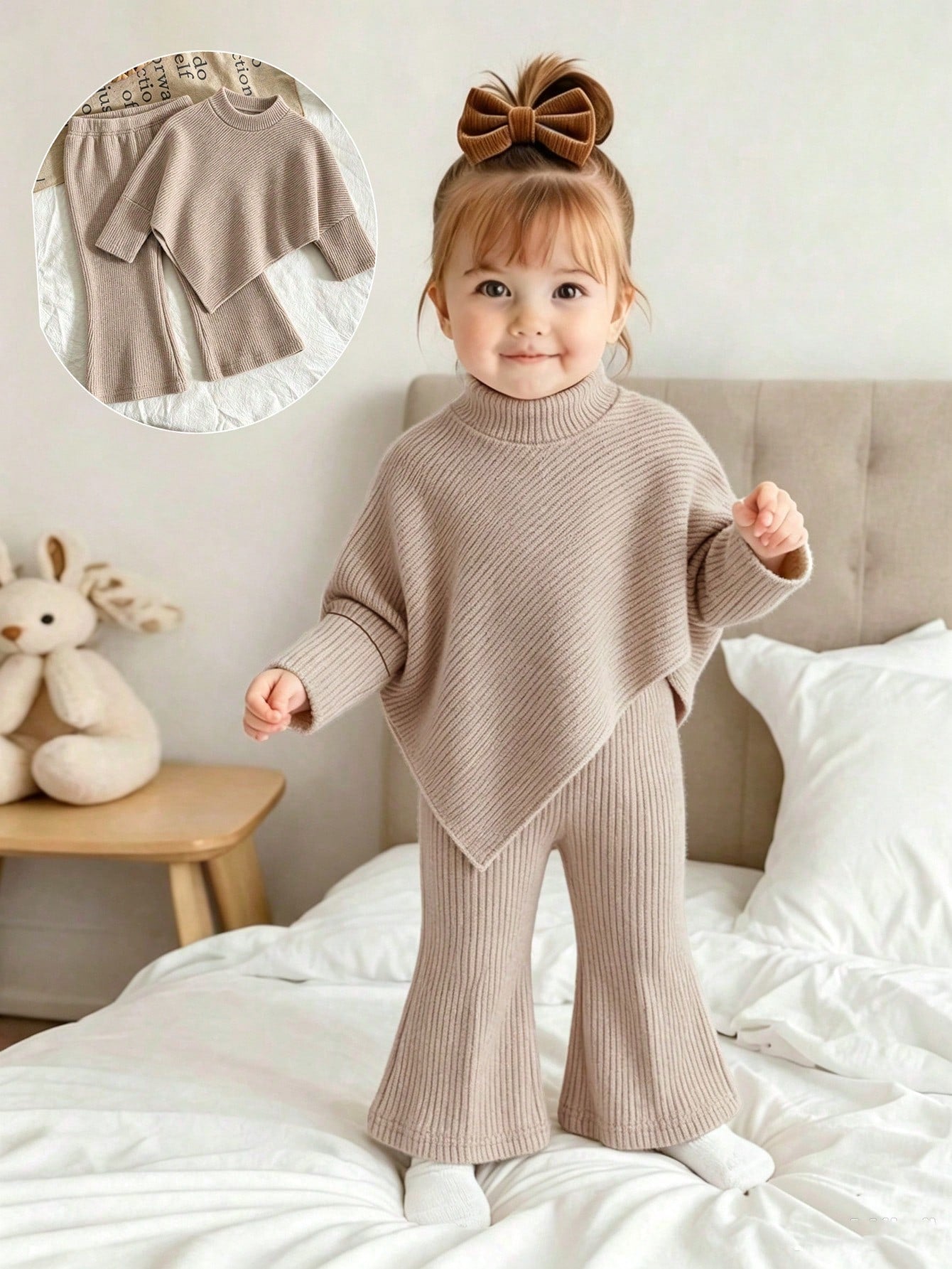 SHEIN Playful Pals Infant Girls' Spring/Autumn/Winter Casual T-Shirt Set