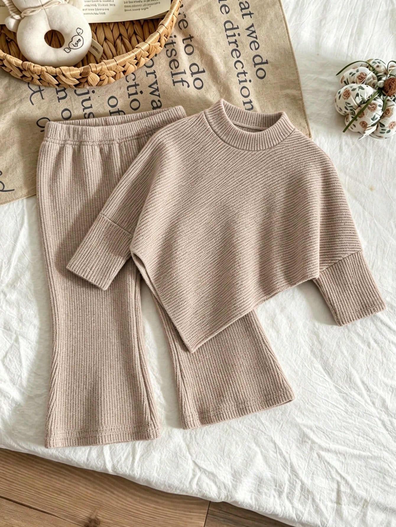 SHEIN Playful Pals Infant Girls' Spring/Autumn/Winter Casual T-Shirt Set