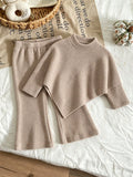 SHEIN Playful Pals Infant Girls' Spring/Autumn/Winter Casual T-Shirt Set